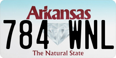 AR license plate 784WNL