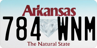 AR license plate 784WNM