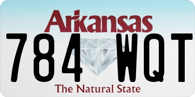 AR license plate 784WQT