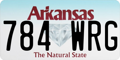 AR license plate 784WRG