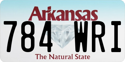 AR license plate 784WRI
