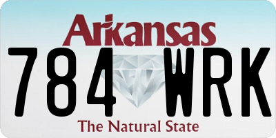 AR license plate 784WRK
