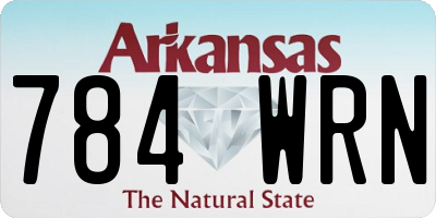 AR license plate 784WRN