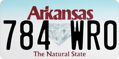 AR license plate 784WRO