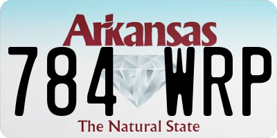 AR license plate 784WRP
