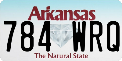 AR license plate 784WRQ