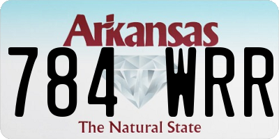 AR license plate 784WRR