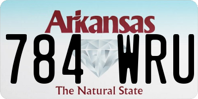 AR license plate 784WRU