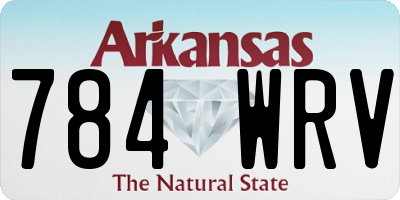 AR license plate 784WRV