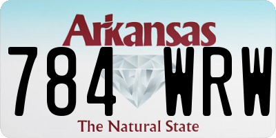 AR license plate 784WRW
