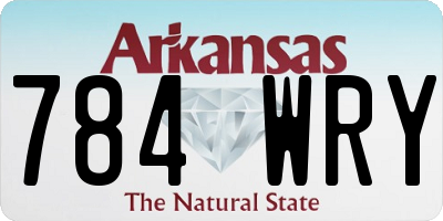 AR license plate 784WRY