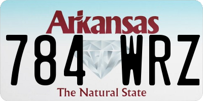 AR license plate 784WRZ