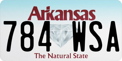 AR license plate 784WSA