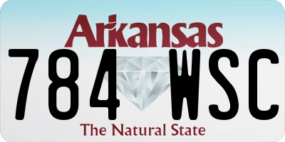 AR license plate 784WSC