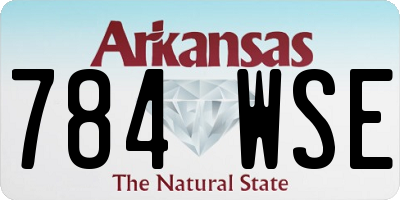 AR license plate 784WSE