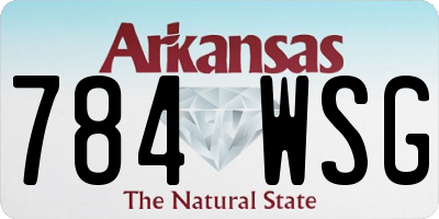 AR license plate 784WSG