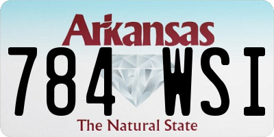 AR license plate 784WSI