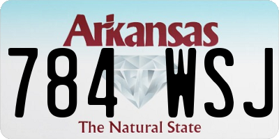 AR license plate 784WSJ