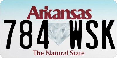 AR license plate 784WSK