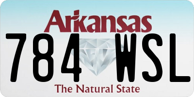 AR license plate 784WSL