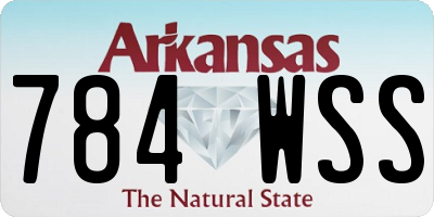 AR license plate 784WSS