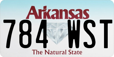 AR license plate 784WST