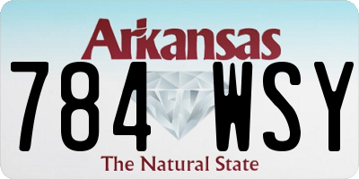AR license plate 784WSY