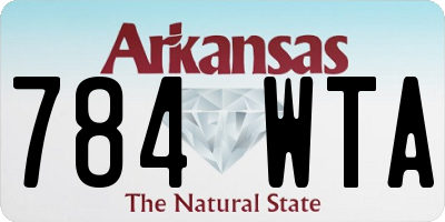 AR license plate 784WTA