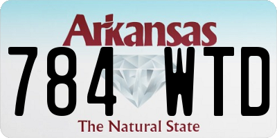 AR license plate 784WTD