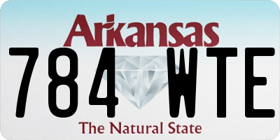 AR license plate 784WTE