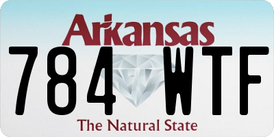AR license plate 784WTF