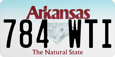 AR license plate 784WTI