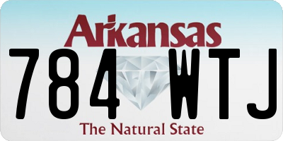 AR license plate 784WTJ