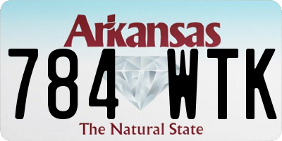 AR license plate 784WTK