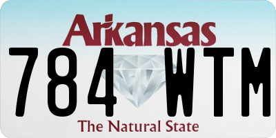 AR license plate 784WTM