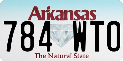 AR license plate 784WTO