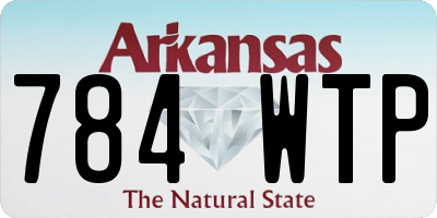 AR license plate 784WTP