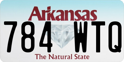 AR license plate 784WTQ