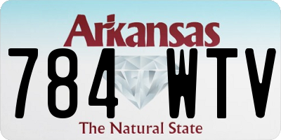 AR license plate 784WTV
