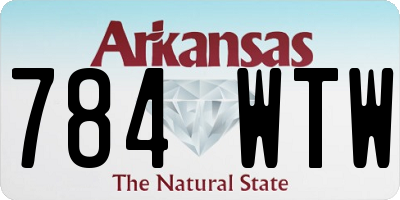 AR license plate 784WTW