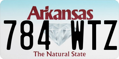 AR license plate 784WTZ