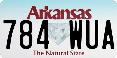 AR license plate 784WUA