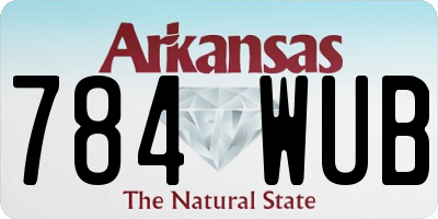 AR license plate 784WUB