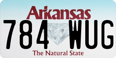 AR license plate 784WUG