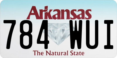 AR license plate 784WUI
