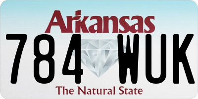 AR license plate 784WUK