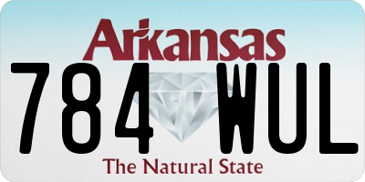 AR license plate 784WUL