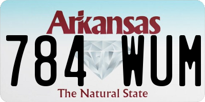AR license plate 784WUM