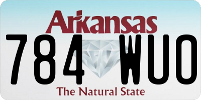 AR license plate 784WUO