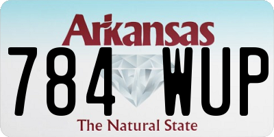 AR license plate 784WUP